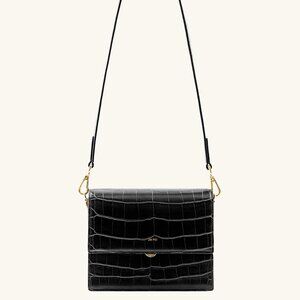 Je pei crossbody black croc bag